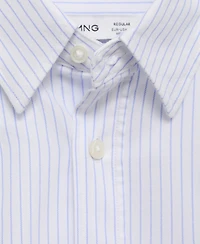 Mango Men's Slim-Fit Kodak-Striped Cotton Shirt