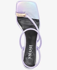 Smash Shoes Women's Whitney Gold Toe Strappy Dress Sandals - Extended Sizes Available