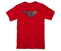 Dc Wonder Woman Big & Tall Comics Tie Dye Logo Short Sleeve Adult Tee / T-Shirt