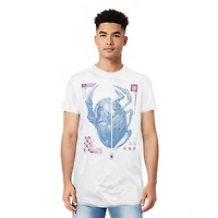 Blue Beetle Mens Split Short Sleeve Adult Tee / T-Shirt