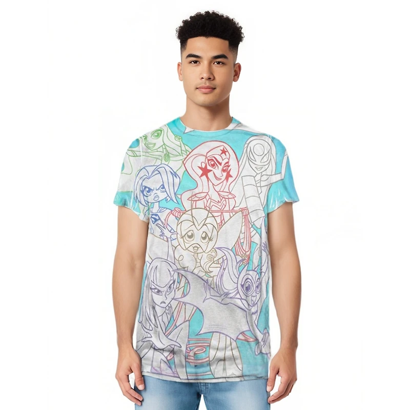 Dc Wonder Woman Men's Superhero Girls Comics Justice Gang Adult Poly/Cotton Short Sleeve Tee / T-Shirt