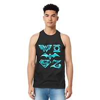 Dc Wonder Woman Men's Superhero Girls Comics Line Art Group Adult Tank Top