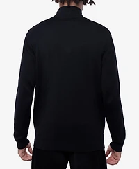 Spring + Mercer Men's Full Zip Mock Neck Sweater