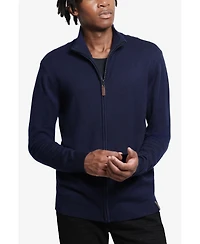 Spring + Mercer Men's Full Zip Mock Neck Sweater
