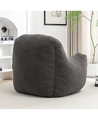 Cozy Bean Bag Chair with Memory Foam Filling, Tufted Faux Fur Sofa-The Pop Home