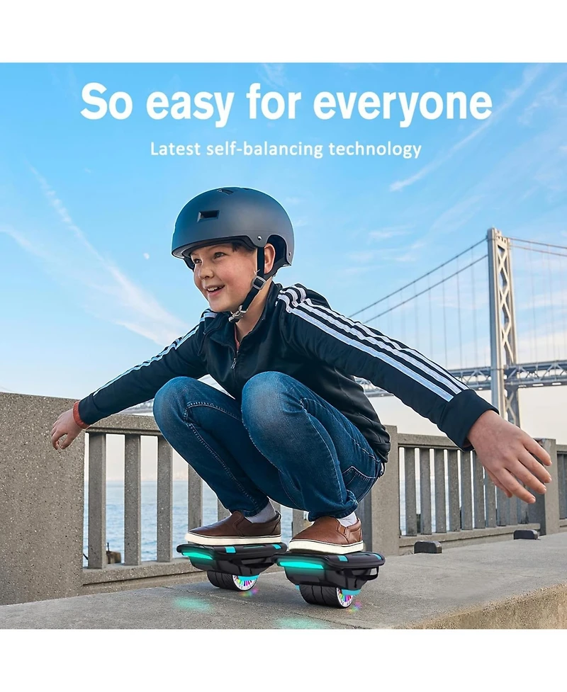 Gyroshoes S300 Hovershoes Electric Hoverboard with Led Lights,UL2272 Certificated Self Balancing Scooters Hovershoes for Kids and Adults