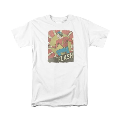 Dc Flash Mens Comics Tattered Poster Short Sleeve Adult Tee / T-Shirt
