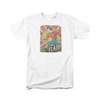 Dc Flash Mens Comics Tattered Poster Short Sleeve Adult Tee / T-Shirt