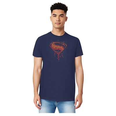 Batman V Superman Mens Tech Super Logo Short Sleeve Adult Tee / T-Shirt