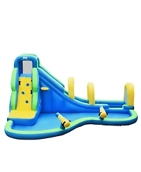Gymax Kids Inflatable Water Park Bounce House Blower