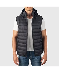 Alpine Swiss Gage Mens Hooded Puffer Vest Down Alternative Packable Jacket