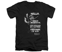 Princess Bride Mens Hello Again Short Sleeve Adult V Neck Premium Cotton Tee / T-Shirt