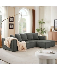 Boyel Living Chenille L-Shaped Sectional Sofa Set,Minimalist Style Modular Sectional Sofa, Luxury Chenille Fabric Cloud Couch for Living Room