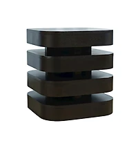 Jofran Brix Mid-Century Modern Floating Sculpture Layered Square End Table