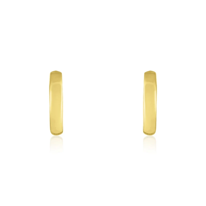 The Lovery Gold Huggie Hoop Earrings 14K Yellow Gold 13 x 2 millimeters