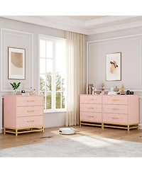 gaomon 3 Drawer Dresser for Bedroom, Modern Wood Dressers Chest of Drawers with Storage