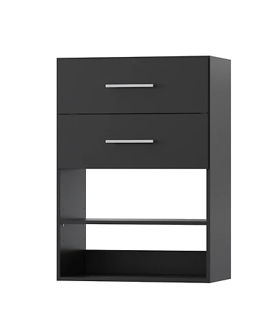 Short Tower Wood Built Closet Organizer Unit, Starter Kit