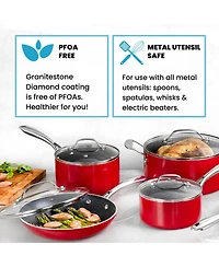 20-Piece Ultra-Durable Non-Stick Diamond Infused Cookware and Bakeware Set