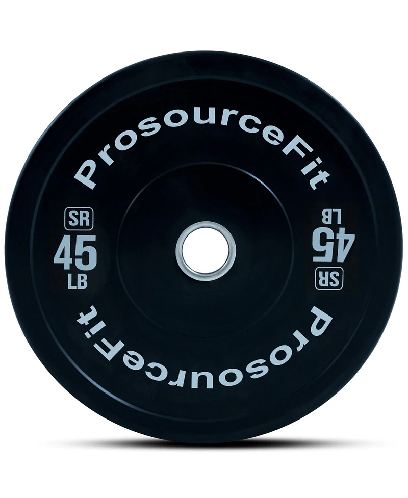 ProsourceFit Solid Rubber Bumper Plate, 45 lb