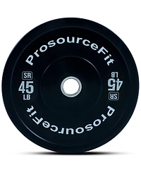 ProsourceFit Solid Rubber Bumper Plate, 45 lb