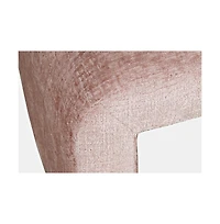 Jofran Luxury Curved Upholstered Waterfall Jacquard Petite Ottoman Bench - Set of 2