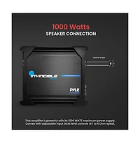 Pyle Mono-Block Mosfet Amplifier, 1000W Max, Invincible Series