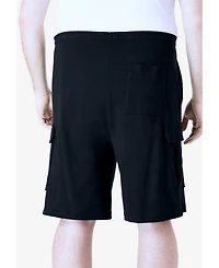KingSize Men's Lightweight Jersey Cargo Shorts, 3-Pack
