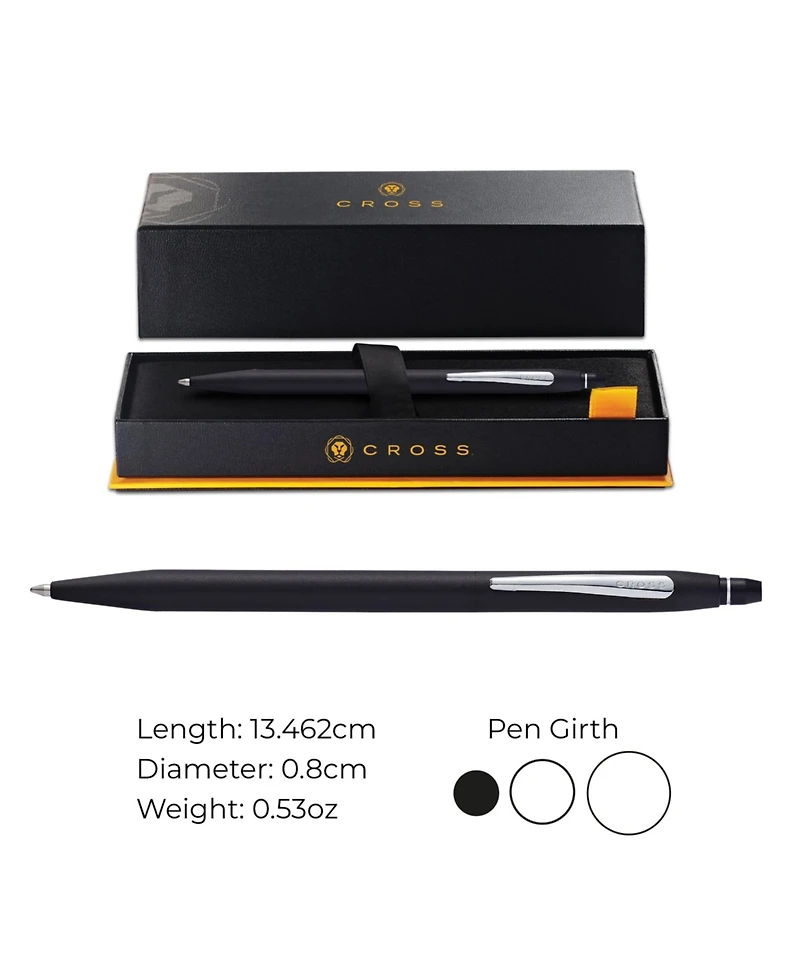 A. T. Cross A.t. Cross Click Classic Black with Chrome Appointments Ballpoint Pen