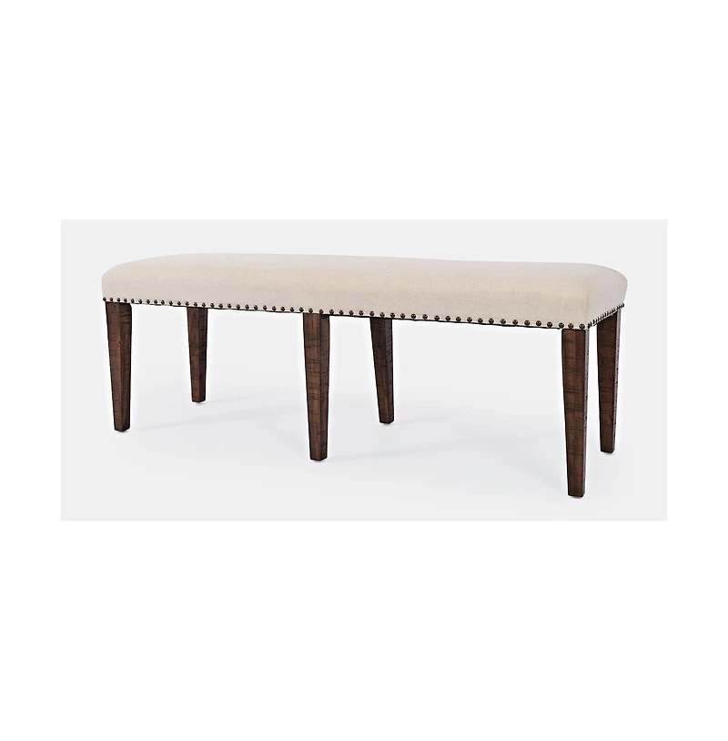 Jofran Fairview Transitional 52" Backless Upholstered Dining Bench