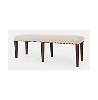 Jofran Fairview Transitional 52" Backless Upholstered Dining Bench