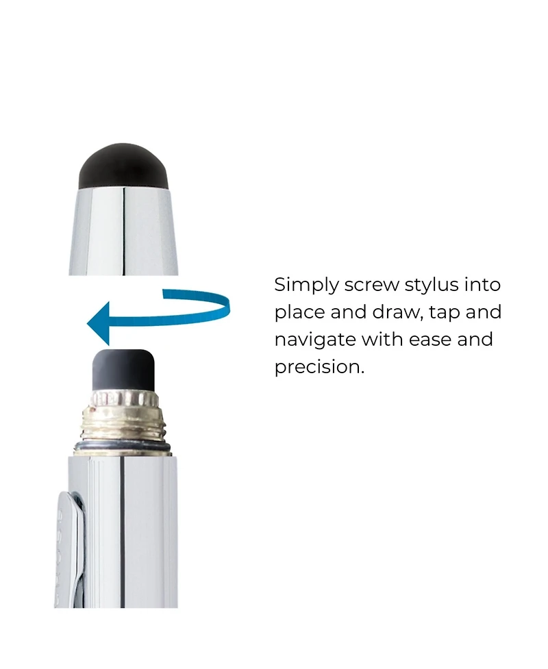 A. T. Cross A.t. Tech3+ Multi Function Pen + Pencil with Optional Stylus