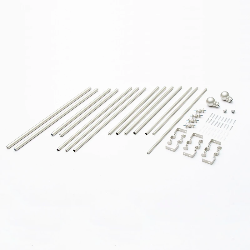 Kenney Bryce 3/4 Inch Decorative Bay Window Double Curtain Rod for Elegant Treatment