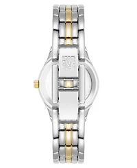 Anne Klein Women's Quartz Black and Two-Tone Metal Alloy Watch, 26mm
