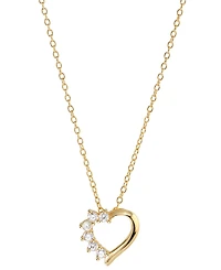 Cubic Zirconia Heart Pendant Necklace (1/3 ct. t.w.) Sterling Silver