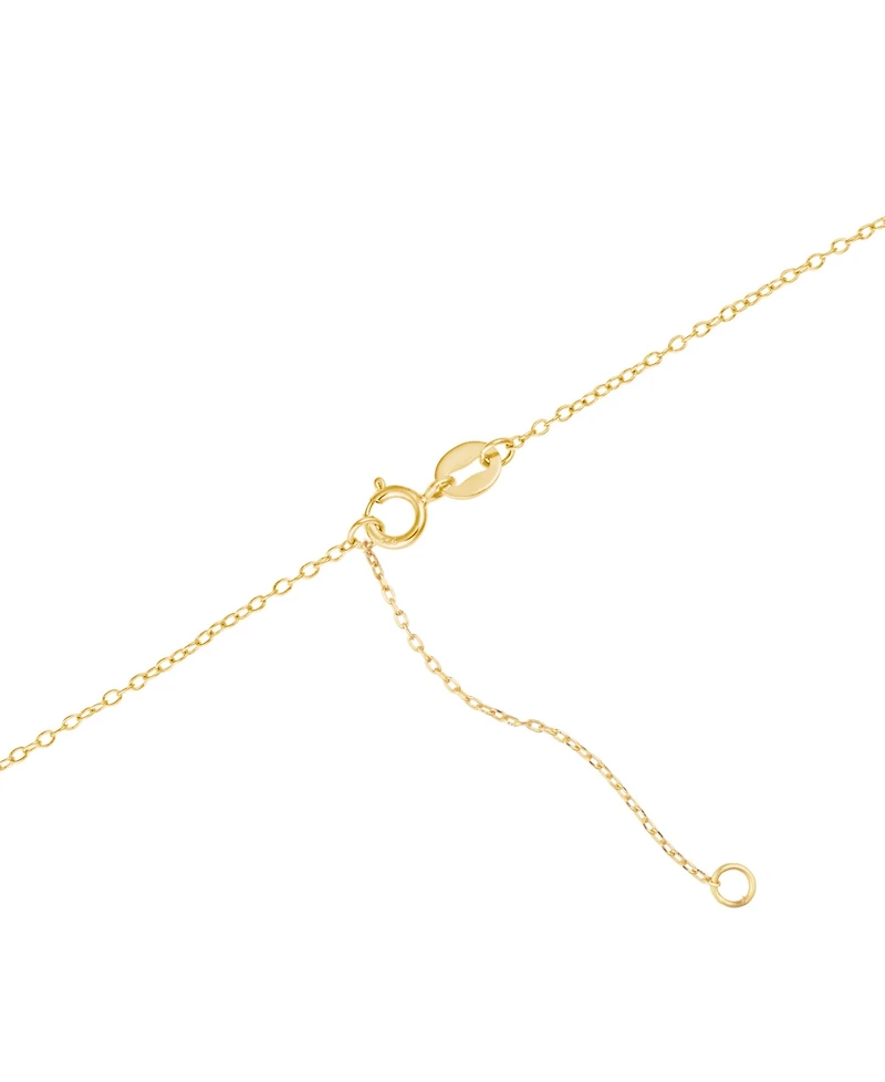 Crystal Multicolor Butterfly Pendant Necklace 14k Gold-Plated Sterling Silver, 16" + 2" extender
