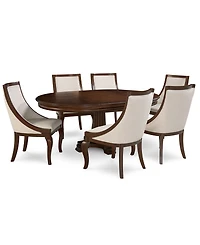 Nelman 7-Pc. Round Dining Set (Table & 6 Host Chairs), Created for Macy's