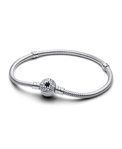 Pandora Sterling Silver North Star Clasp Snake Chain Bracelet