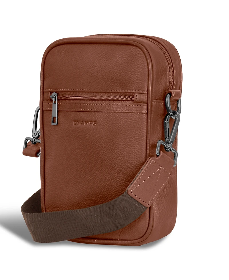 Onyx Vertical Leather Cross Body