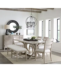Sadie 6-Pc. Rectangular Dining Set (Table, 4 Ladder Back Chairs & Bench), Created for Macy's