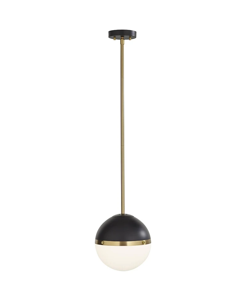 360 Lighting McGraw 10 1/4" Modern Pendant Ceiling Light Fixture Dining Room Over Table Hanging Antique Brass and Black Mini