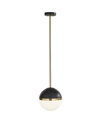 360 Lighting McGraw 10 1/4" Modern Pendant Ceiling Light Fixture Dining Room Over Table Hanging Antique Brass and Black Mini