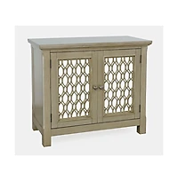 Jofran Isabella 38" Luxury Mirrored Accent Storage Cabinet