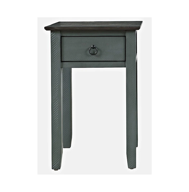 Jofran Devon Farmhouse Distressed Solid Wood End Table