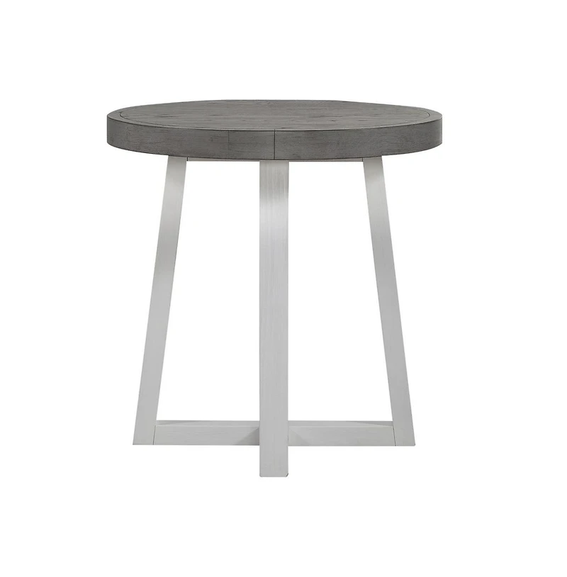 Liberty Furniture Round End Table Contemporary White