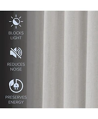 Chenille Blackout Back Tab Curtains Pair