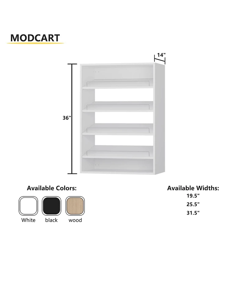 Modular Storage Angled Shelves, Wood Closet Organizer Adjustable, Stacking