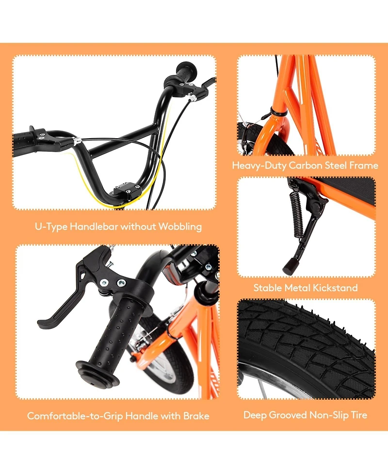 Height Adjustable Kid Kick Scooter with 12 Inch Air Filled Wheel