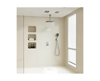 Casainc Rainfall Symphony 3-Function Dual Shower Head Thermostatic System with 3 Sprays Handheld