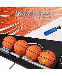 Kuyotq Foldable Dual Shot Basketball Arcade Game with Electronic Scoring System
