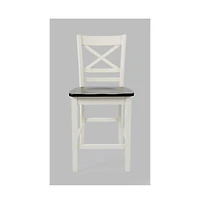 Jofran Asbury Park Solid Acacia Farmhouse X Back Stool (Set of 2